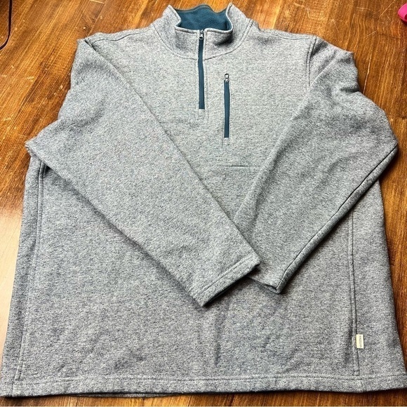 Magellan Mens Outdoor 2XL Gray Pullover Quarter Zip Classic Fit Stretch Sweater - Picture 1 of 8